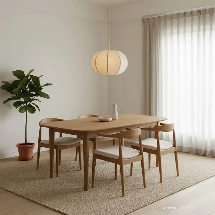 Meja Makan Kayu Solid